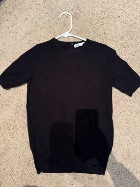 Zara black knit top